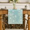 Blue Bloom Flowers Butterfly Spring Table Runner, Seasonal Holiday Kitchen Dining Table Decoration for Home Party Indoor 13x72 Inch
